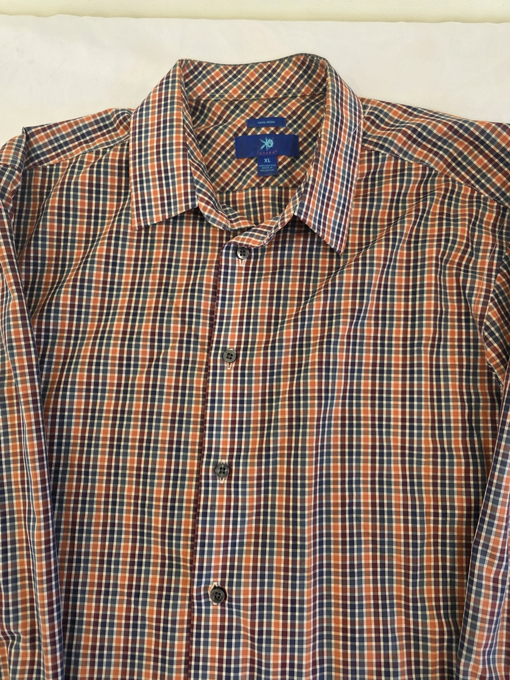 Egara Exclusive Designed Plaid Button-Down Shirt Men Size XL